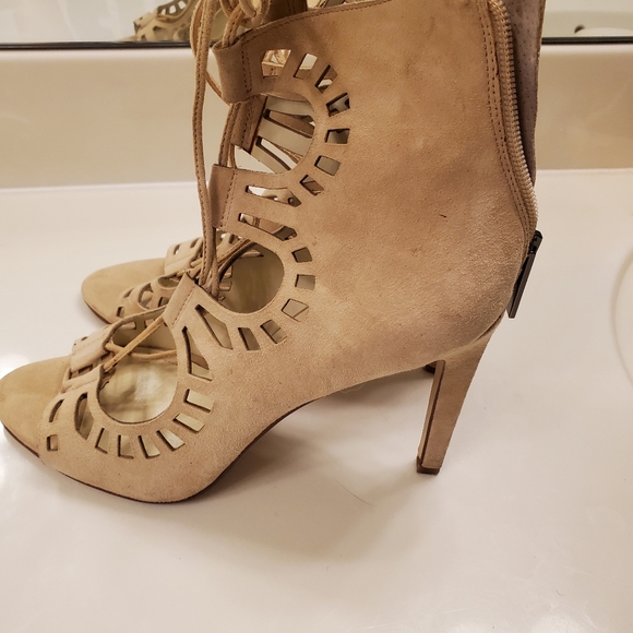 Suede lace up heels - Picture 2 of 5